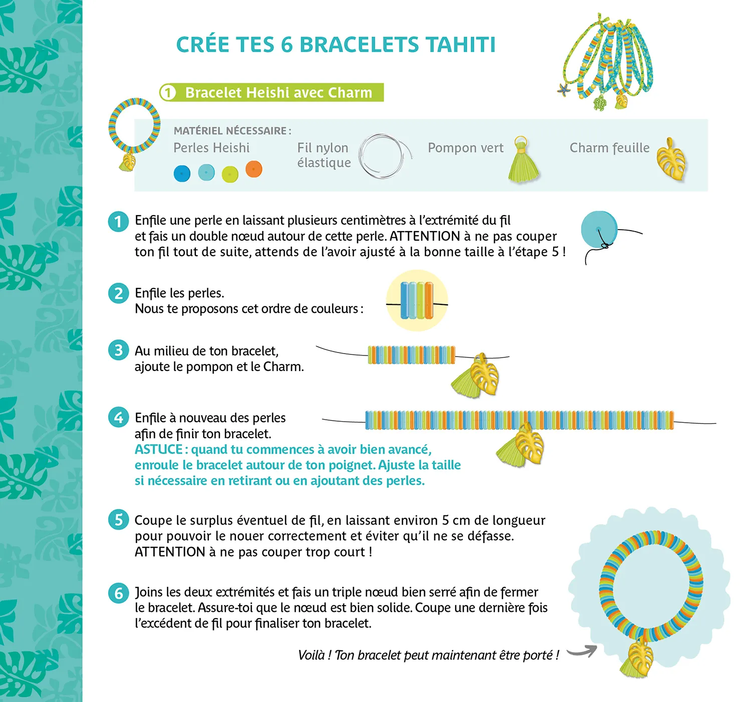 Minimiki Bracelets Tahiti coffret 6 bracelets fleurs Tahiti
