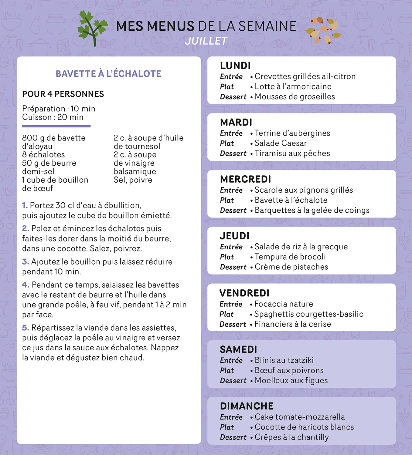 Frigobloc Hebdomadaire 2027 calendrier familial menus 16 mois
