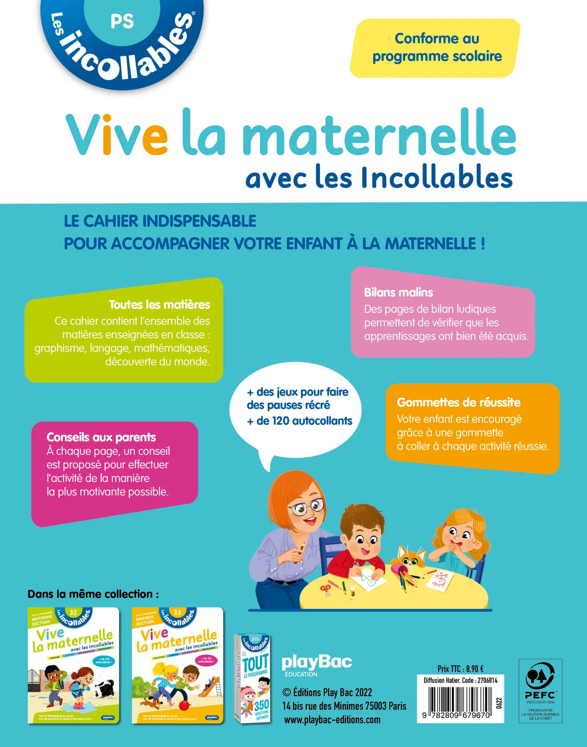 Frigobloc Les Incollables cahier petite section 120 autocollants