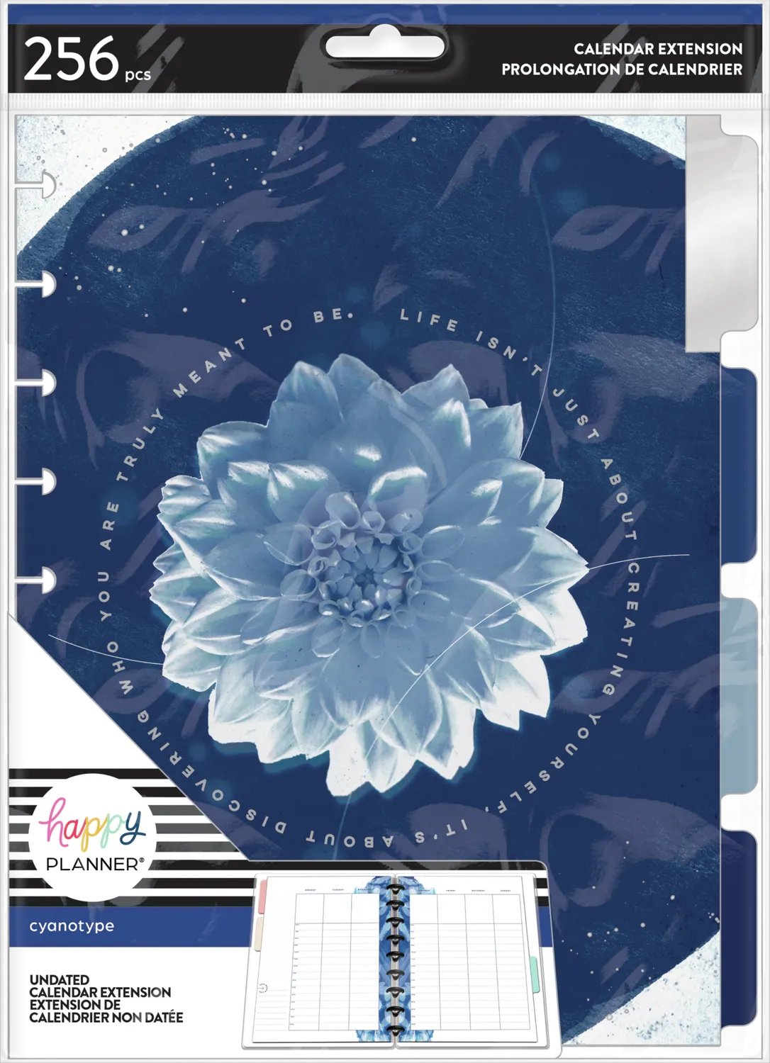 Happy Planner Cyanotype recharge agenda Classic 4 mois