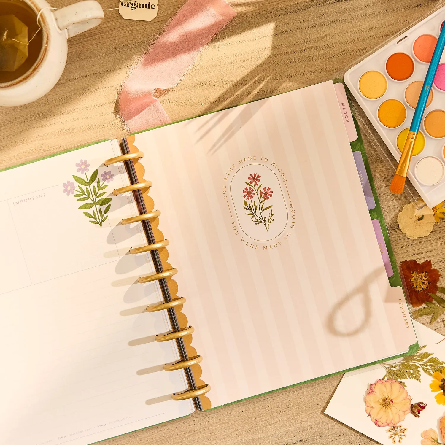 Happy Planner Spring Tapestry agenda Classic vertical 12 mois