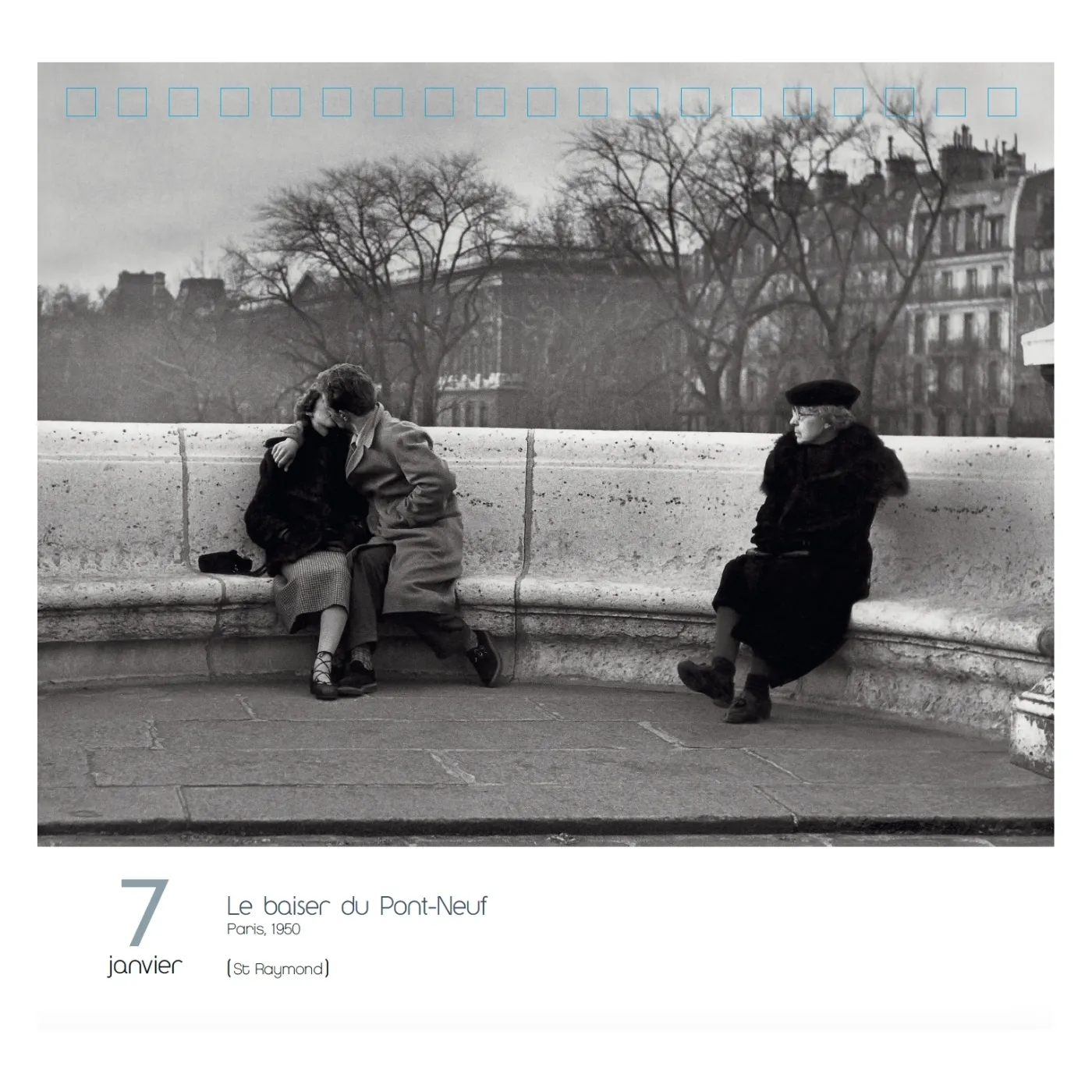Frigobloc 365 jours avec Doisneau calendrier photo noir et blanc