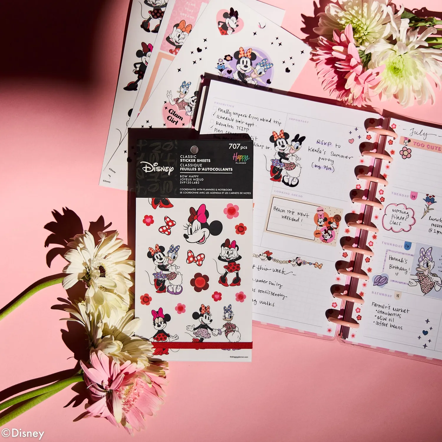 Happy Planner Disney Minnie Mouse stickers 30 feuilles