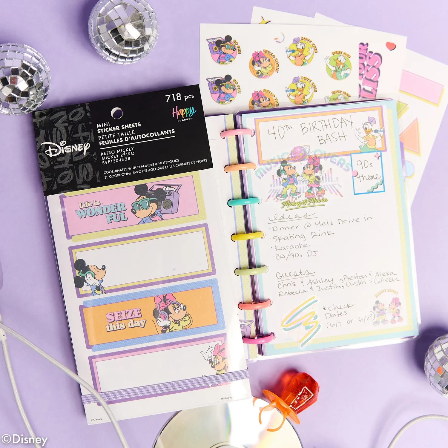 Me & my big ideas Disney Retro Mini stickers 30 planches