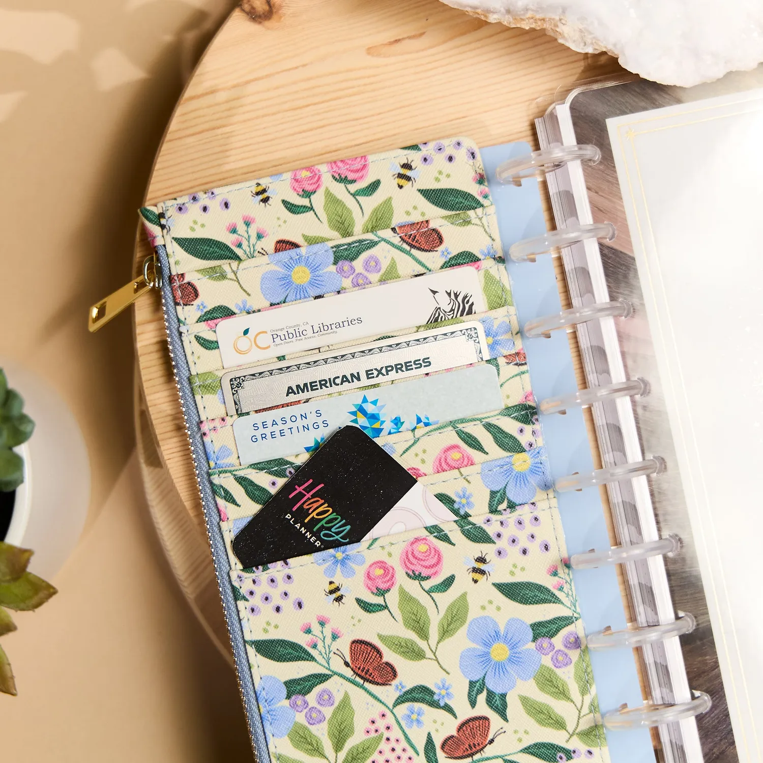 Happy Planner Buzzy Garden porte-cartes Classic à clipser