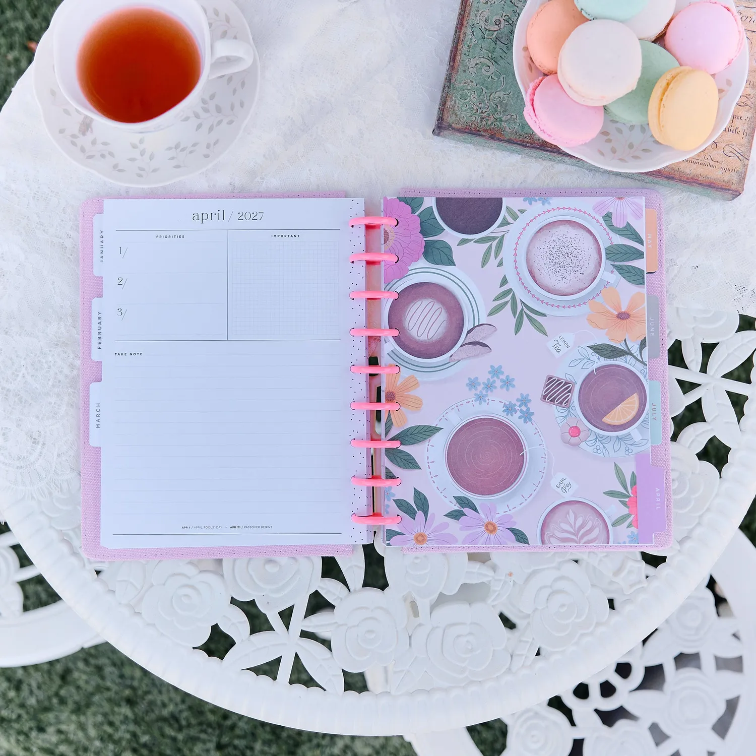 Happy Planner Petal Press agenda 2027 classic dashboard 12 mois