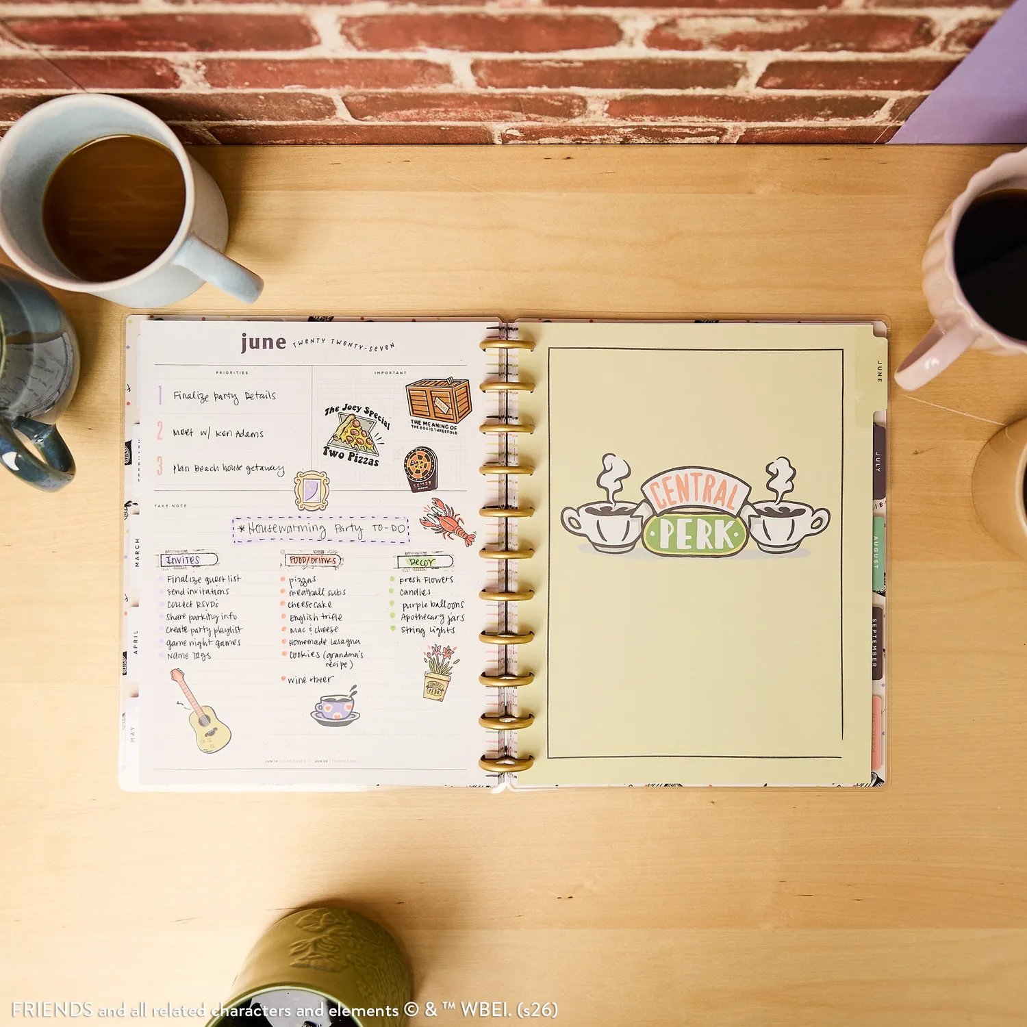 Happy Planner Friends agenda dashboard Big 12 mois 2027