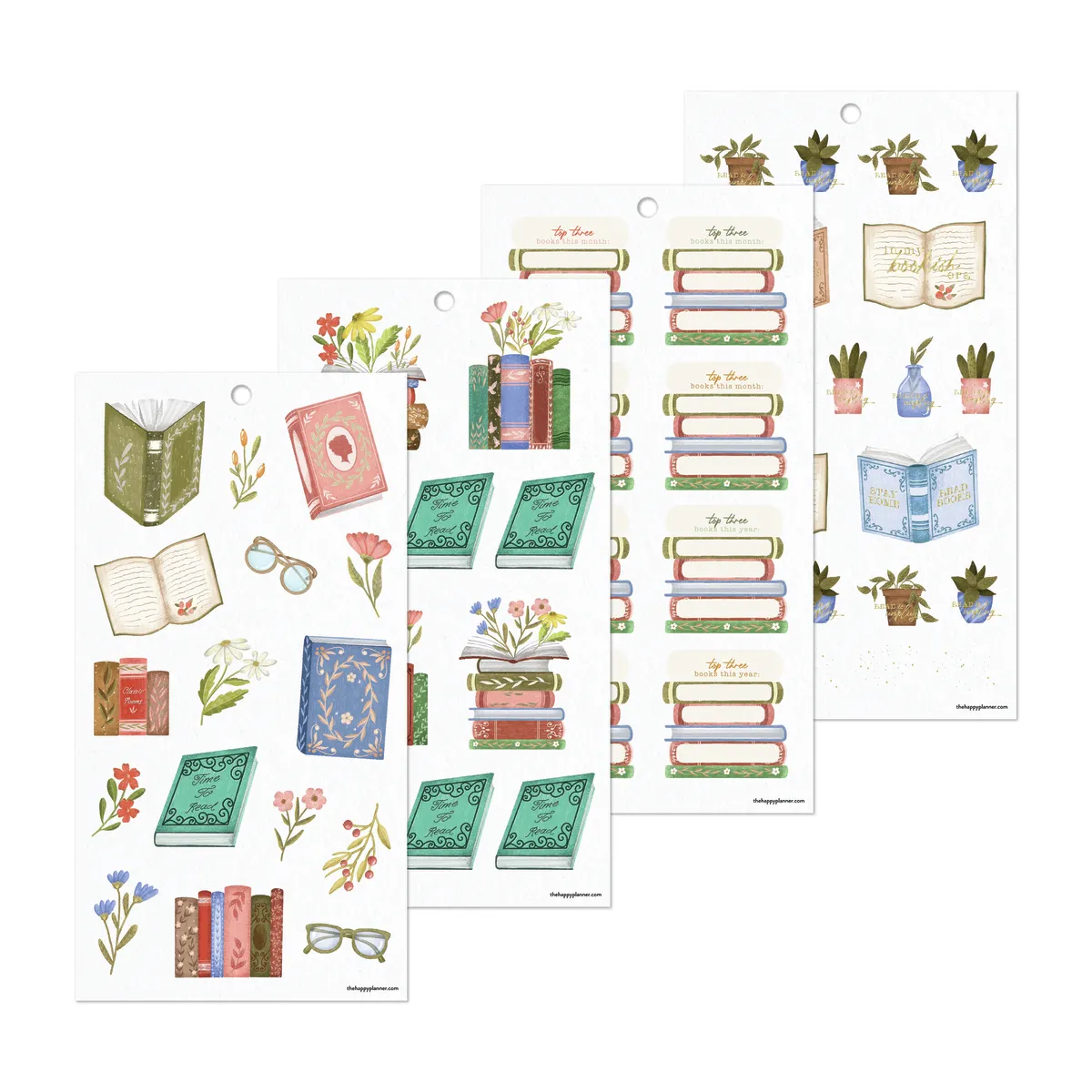 Happy Planner Cozy Reading autocollants Classic x458 lecture