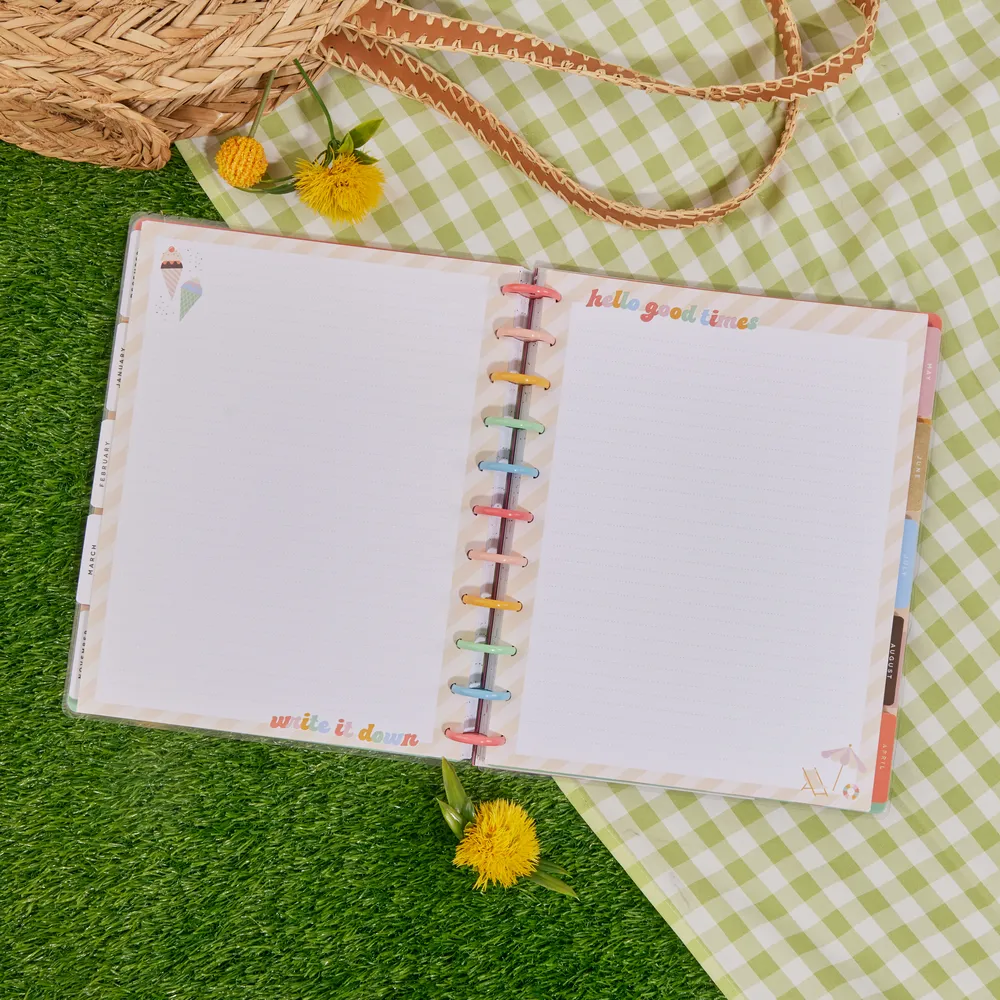 Happy Planner Boardwalk Big papier recharge 40 feuilles ligné pointillé