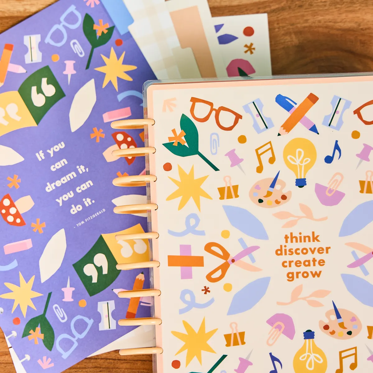 Happy Planner Heart Work Teacher organiseur maîtresse pochettes
