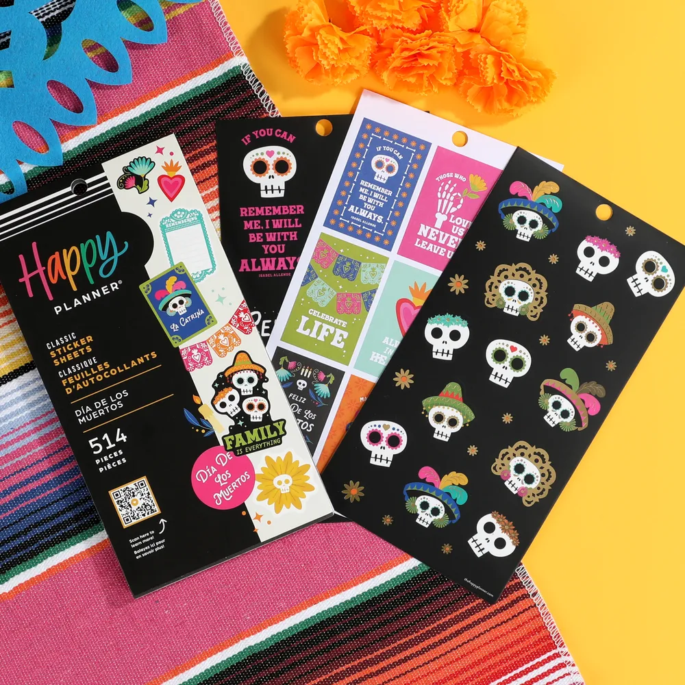 Happy Planner Día de los Muertos Value Pack stickers 30 feuilles