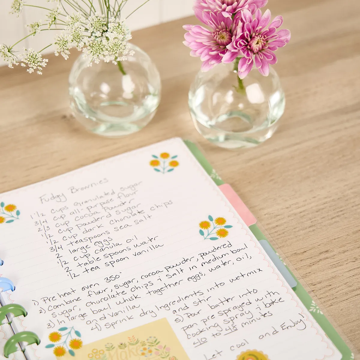 Happy Planner Cottage Charm carnet Classic ligné pointillé 60 feuilles