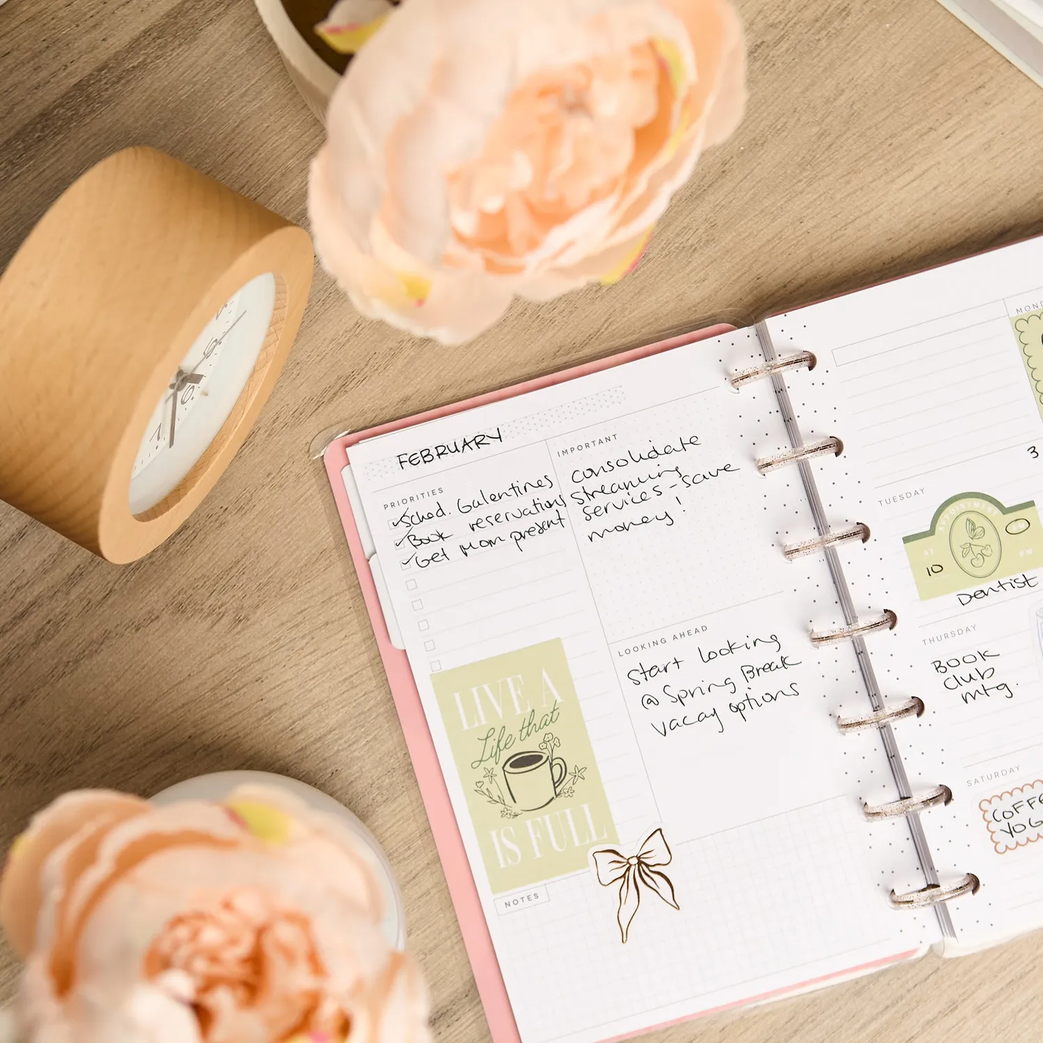 Happy Planner Café Coquette Mini agenda dashboard non daté