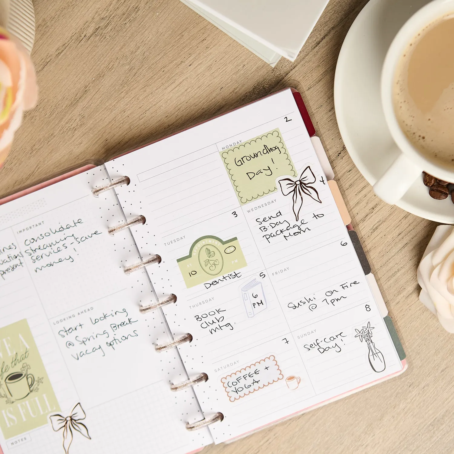 Happy Planner Café Coquette Mini agenda dashboard non daté