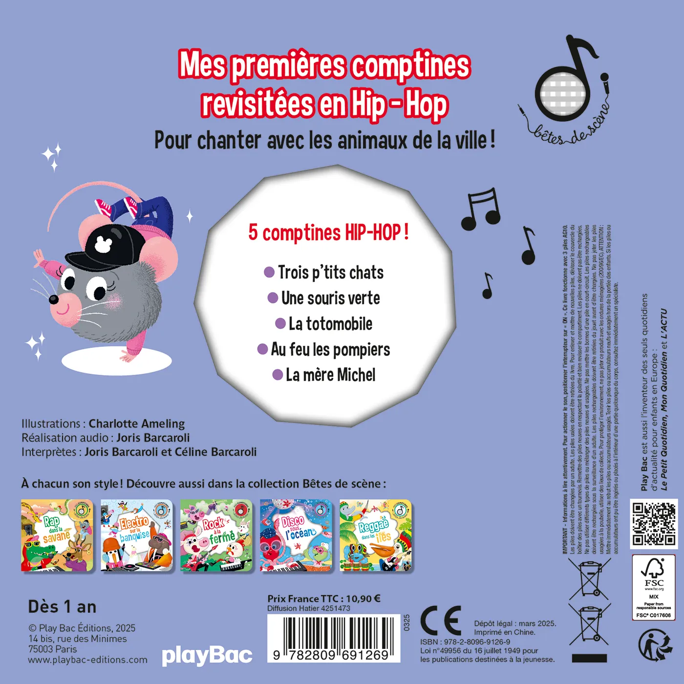 Frigobloc Bêtes de scène Hip-Hop en ville livre sonore bébé