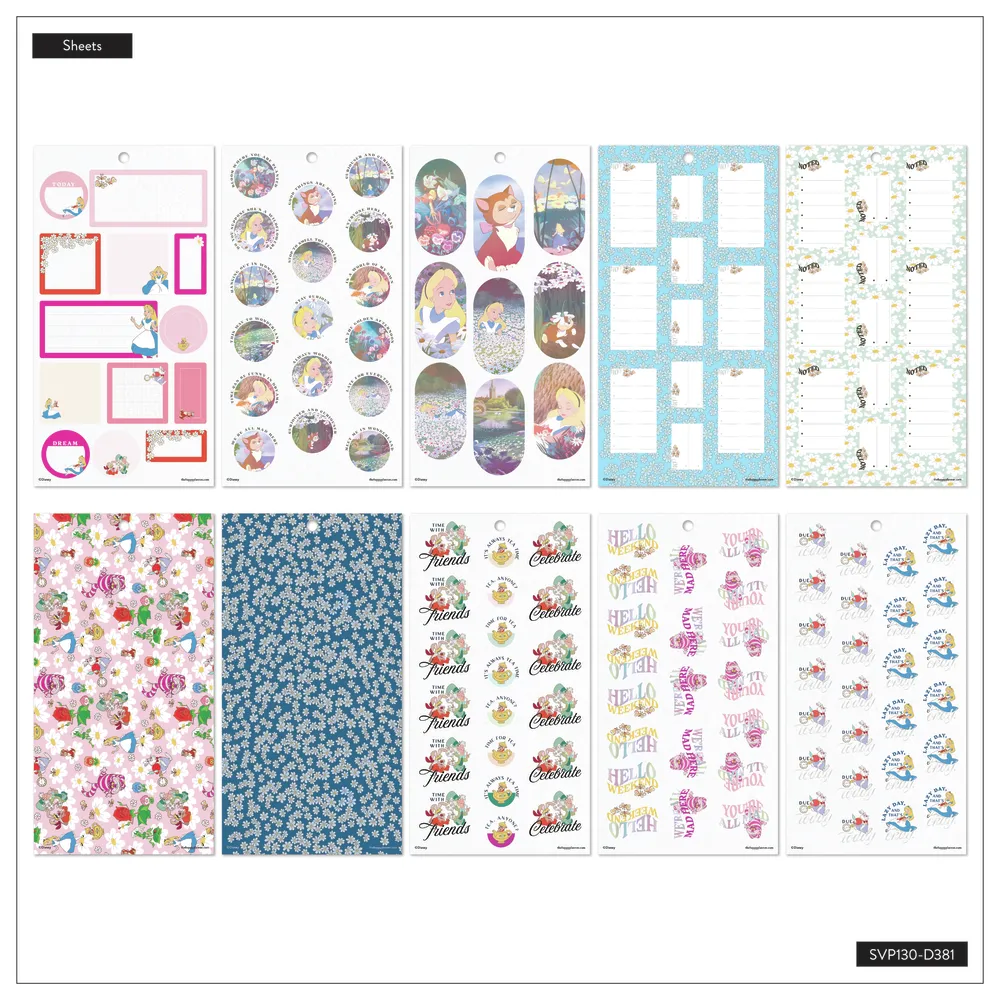 Happy Planner Alice Curious stickers Classic 508 Disney