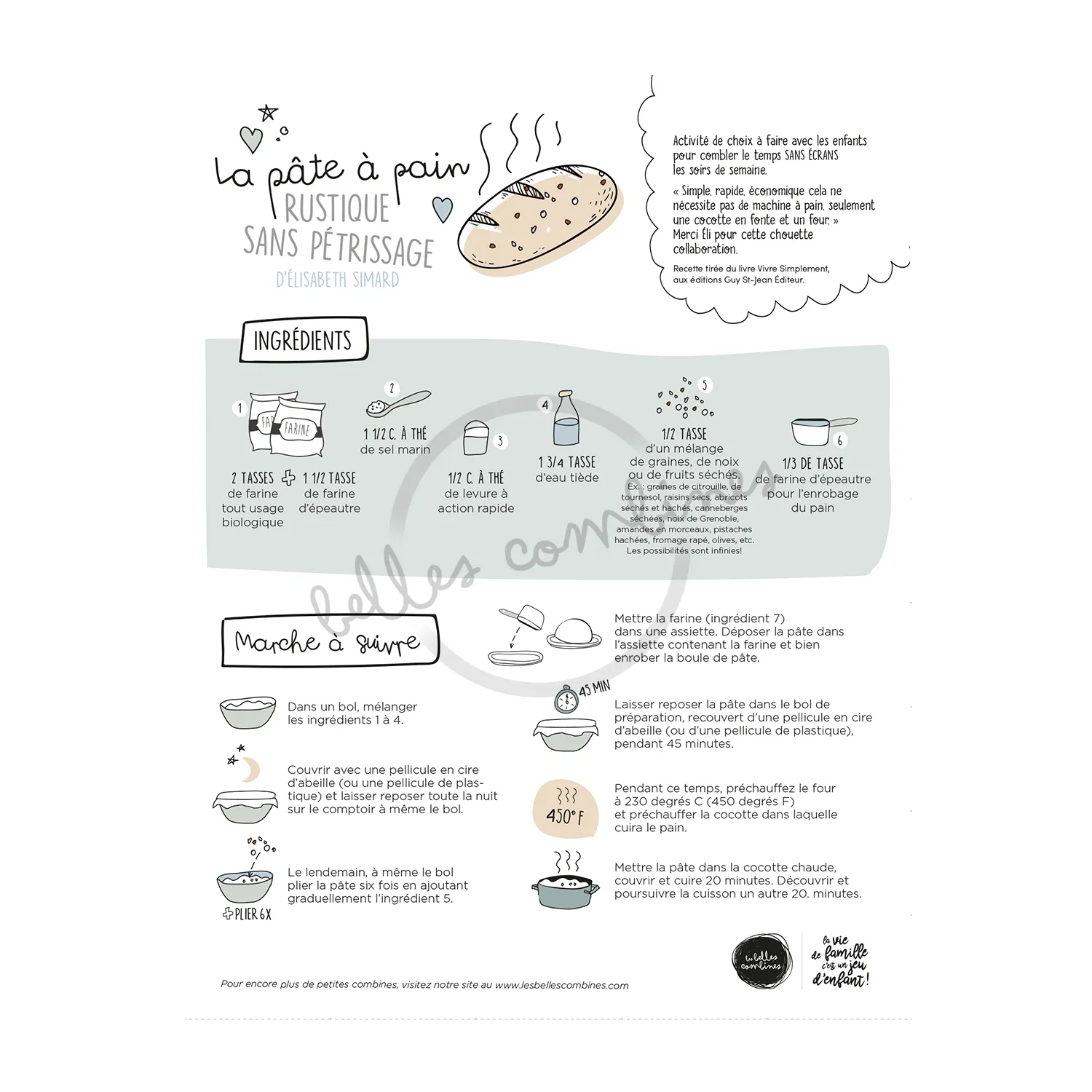 Les Belles Combines Activités relâche lot 10 fiches à imprimer