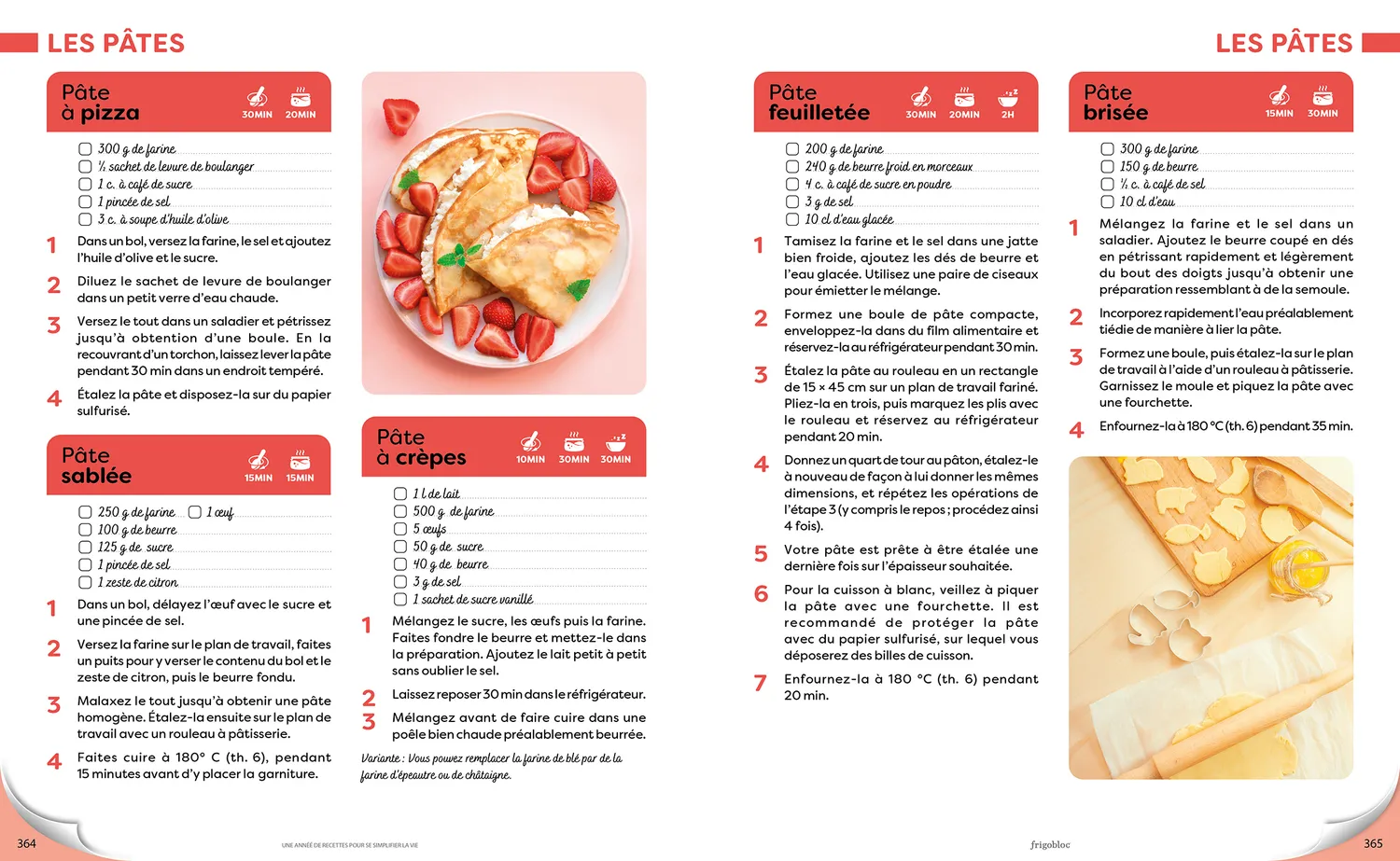 Frigobloc livre de cuisine Une année de recettes 365 idées