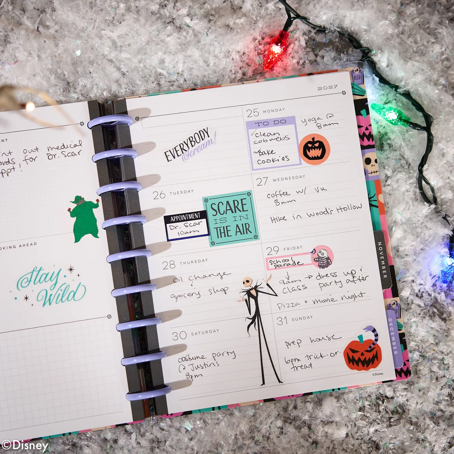 Happy Planner Classic Nightmare Before Christmas agenda 2027