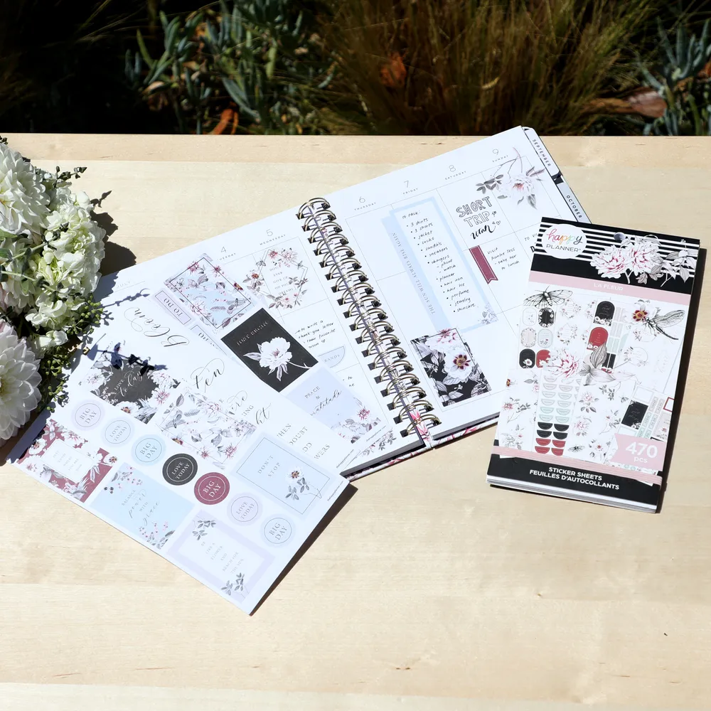 Me & my big ideas La Fleur stickers carnet 470 motifs floraux
