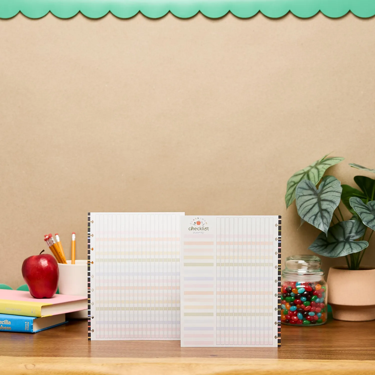 Happy Planner School Doodles Classic Teacher Checklist recharge 40 feuilles