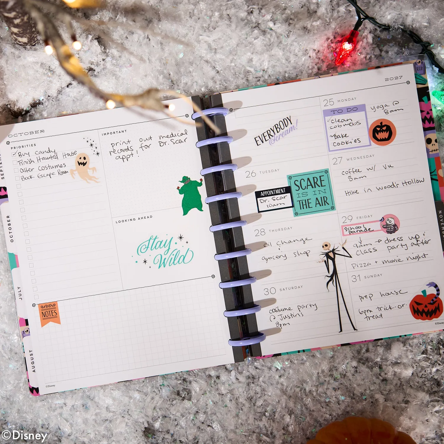Happy Planner Classic Nightmare Before Christmas agenda 2027