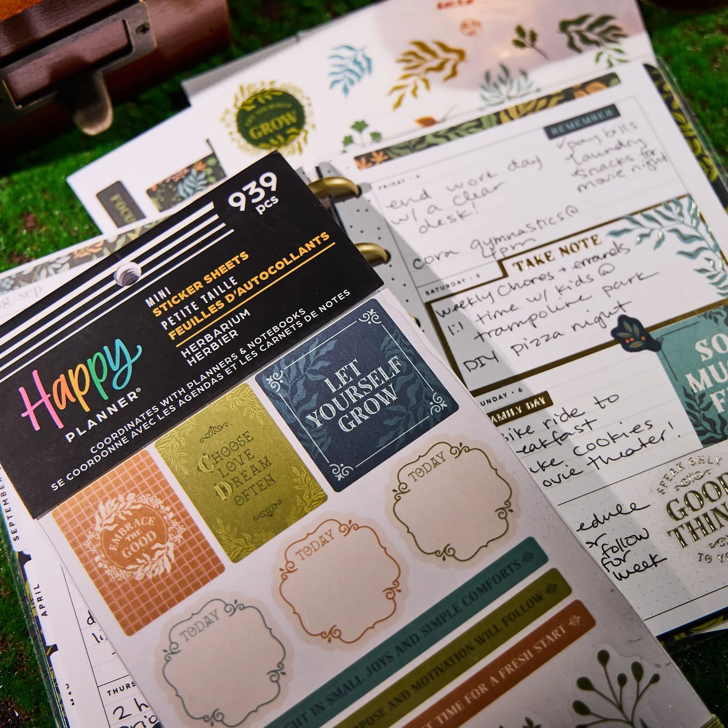 Happy Planner Herbarium carnet stickers Mini 939
