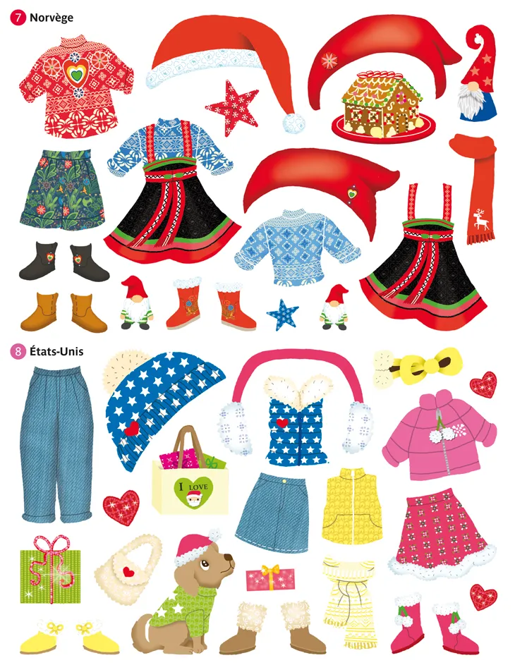 Frigobloc Minimiki Noëls du monde cahier 300 stickers