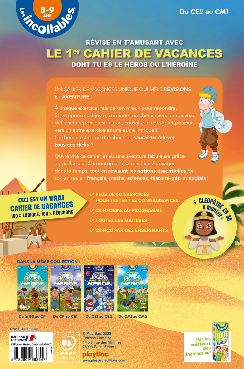 Les Incollables cahier de vacances CE2 au CM1 8-9 ans aventure