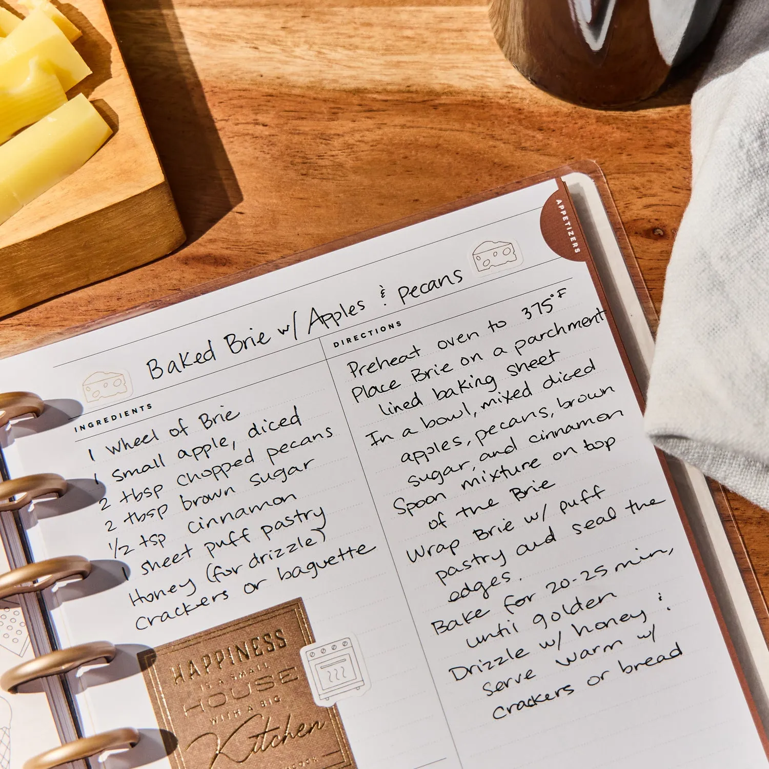 Happy Planner Rustic Roots journal repas Classic 80 pages
