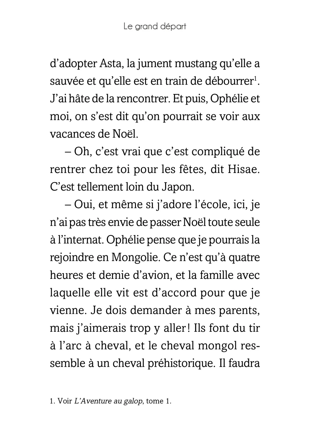 Frigobloc L'Aventure au Galop Tome 2 Japon roman cheval 8 ans