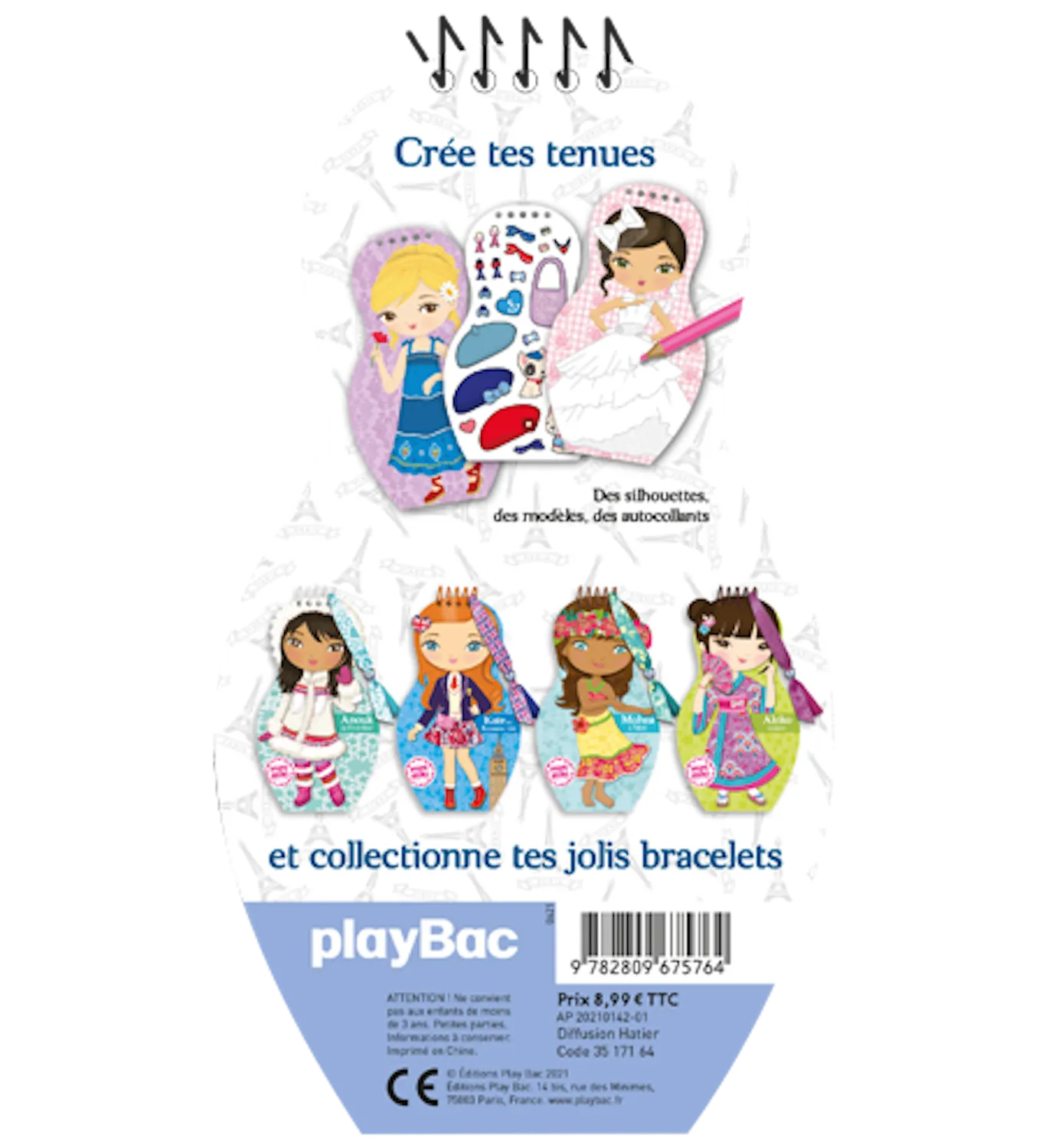 Minimiki Emma en France carnet créatif poupées stickers bracelet