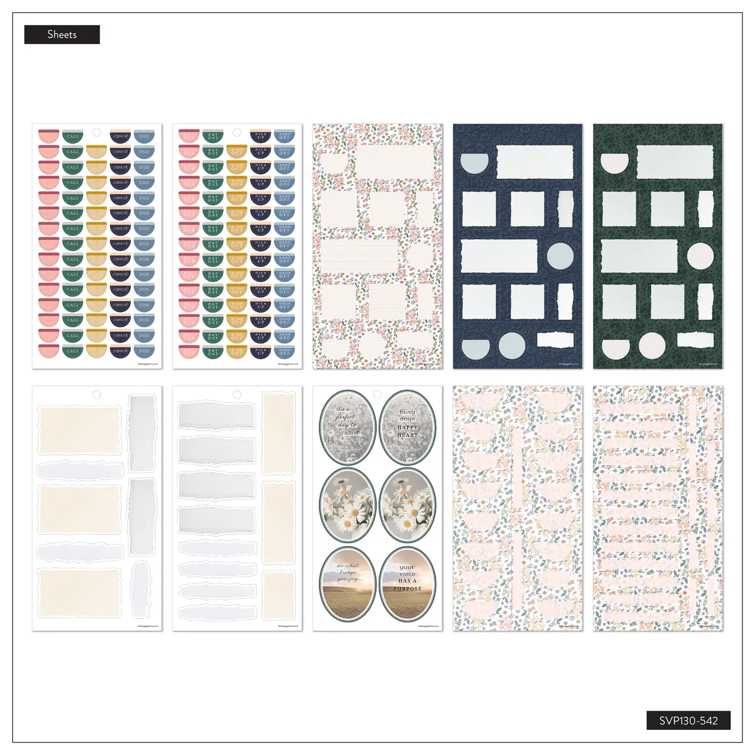 Happy Planner Wildflower Daydream value pack stickers floral