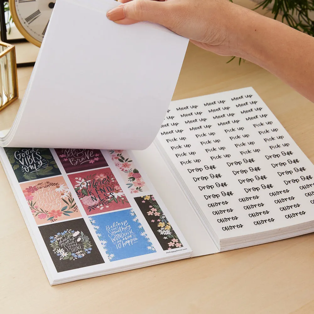 Happy Planner Flowers Notes méga stickers 3130 fleurs