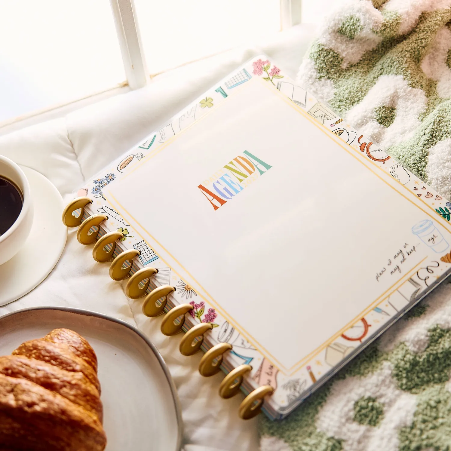 Happy Planner Pajama Plans 2027 agenda Big 12 mois dashboard