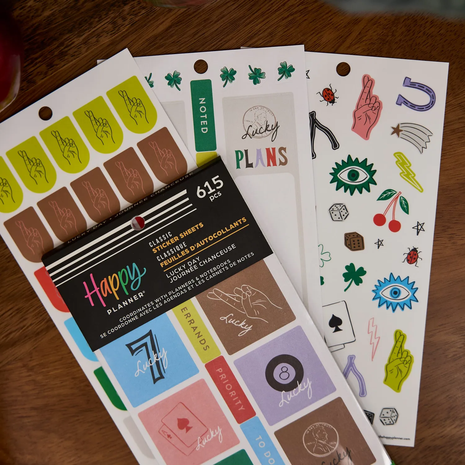 Happy Planner Lucky Day stickers 30 planches porte-bonheur
