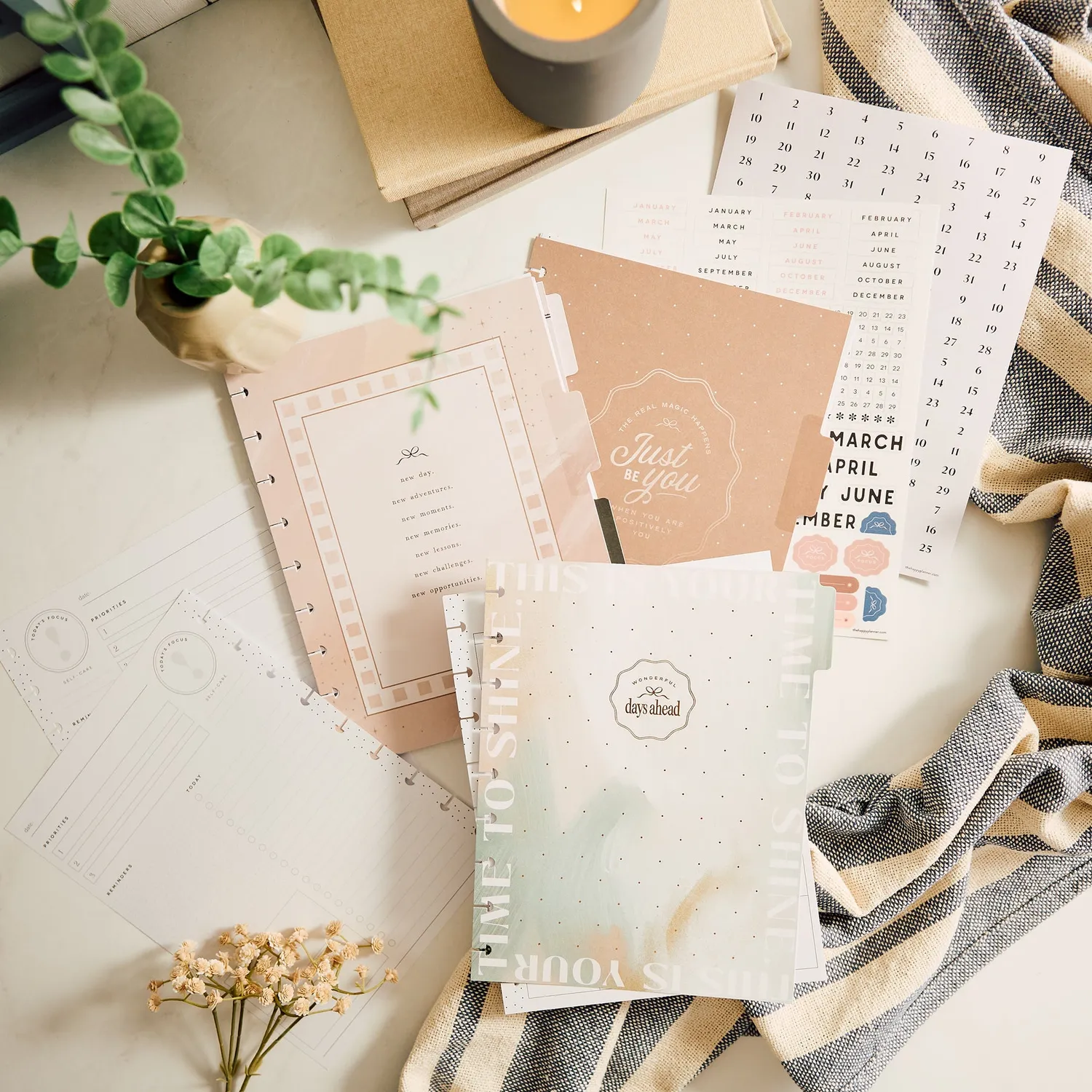 Happy Planner Modern Balance Classic recharge quotidienne non datée