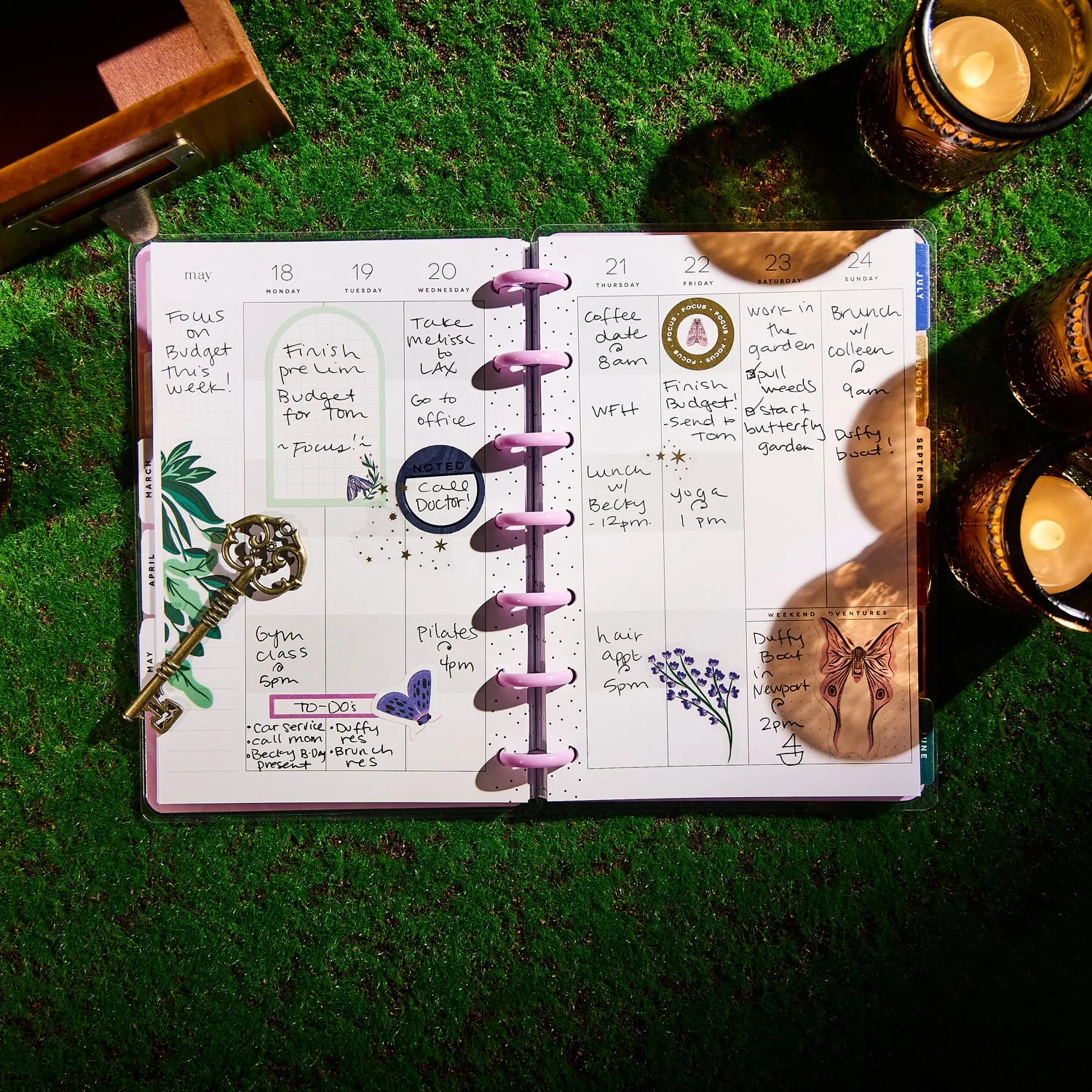 Happy Planner Butterfly Botanics agenda mini colorblock 2026