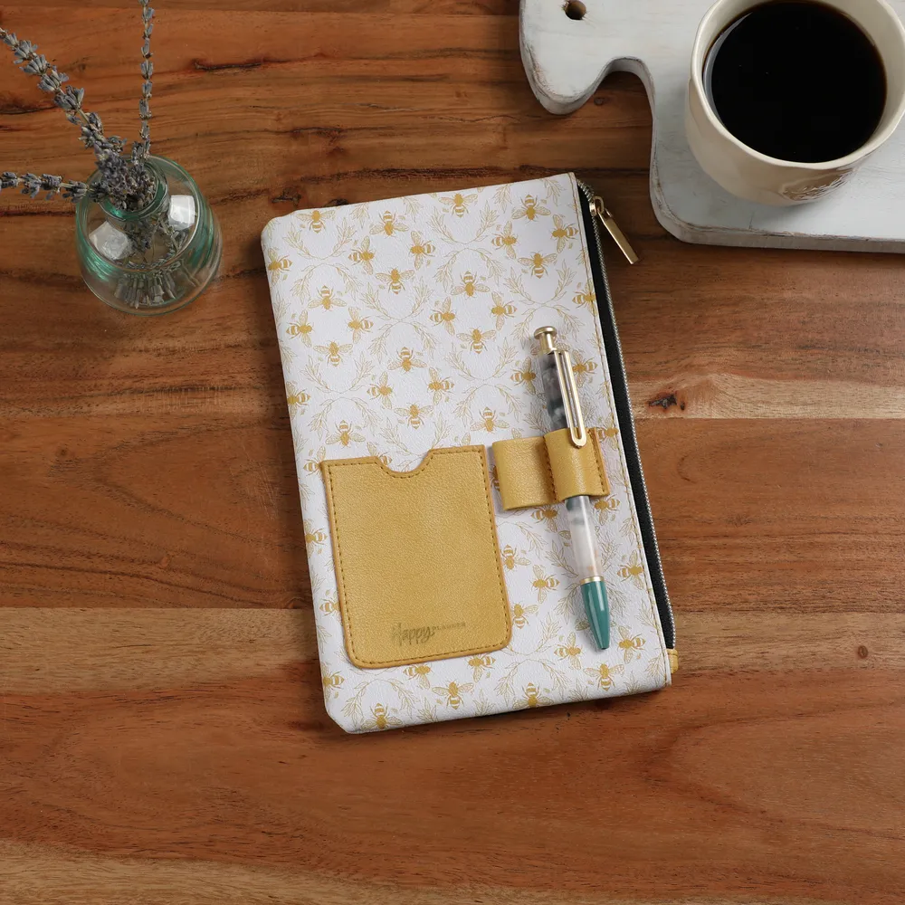 Happy Planner Homesteader trousse zippée abeille jaune