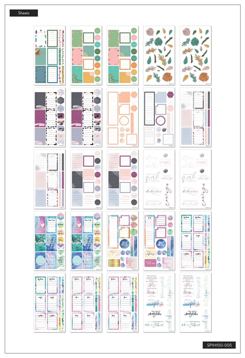 Happy Planner Mega Value Pack stickers 100 feuilles 2172 pièces