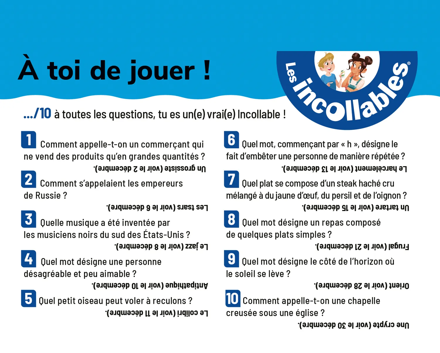 Frigobloc Les Incollables Un mot par jour CM1 chevalet