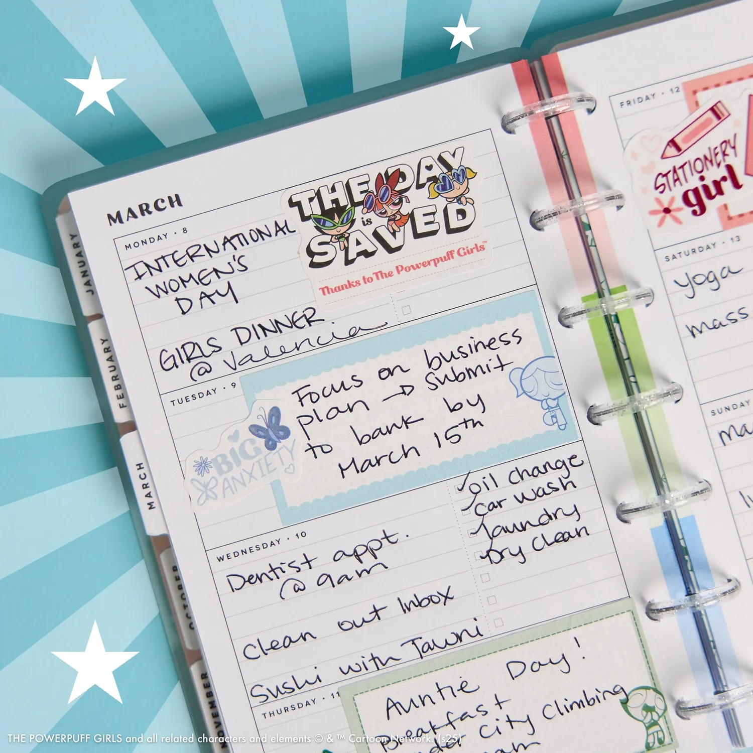 Happy Planner Powerpuff Girls agenda mini horizontal 2026-2027