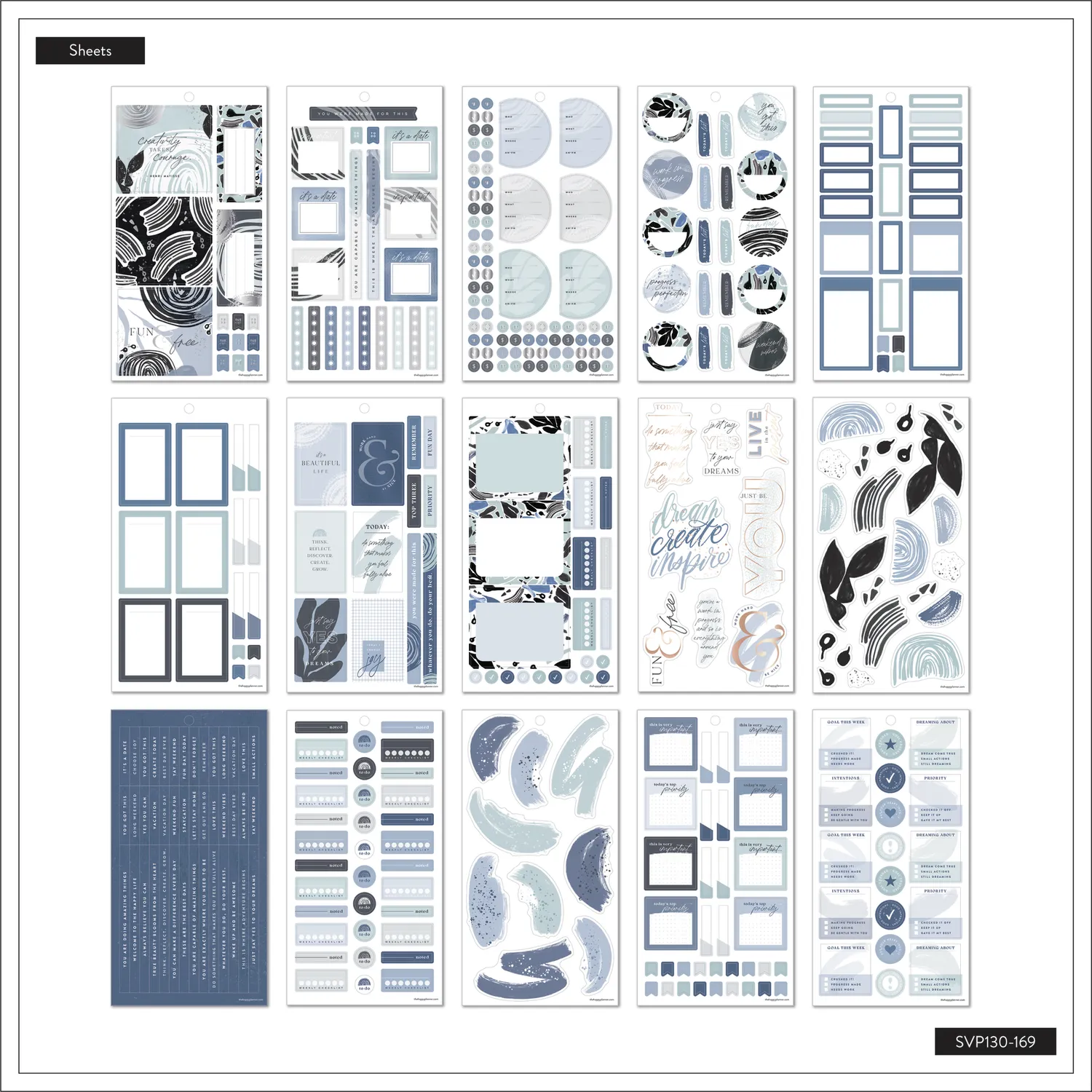Happy Planner Funky Abstracts carnet stickers 718 pièces