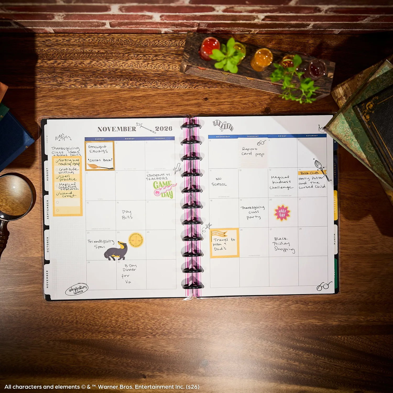 Happy Planner Harry Potter agenda enseignant 2026-2027 Big