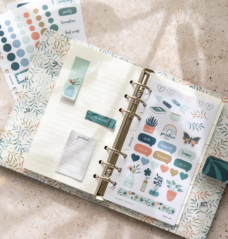 Filofax Botanical autocollants planner A5 Personal