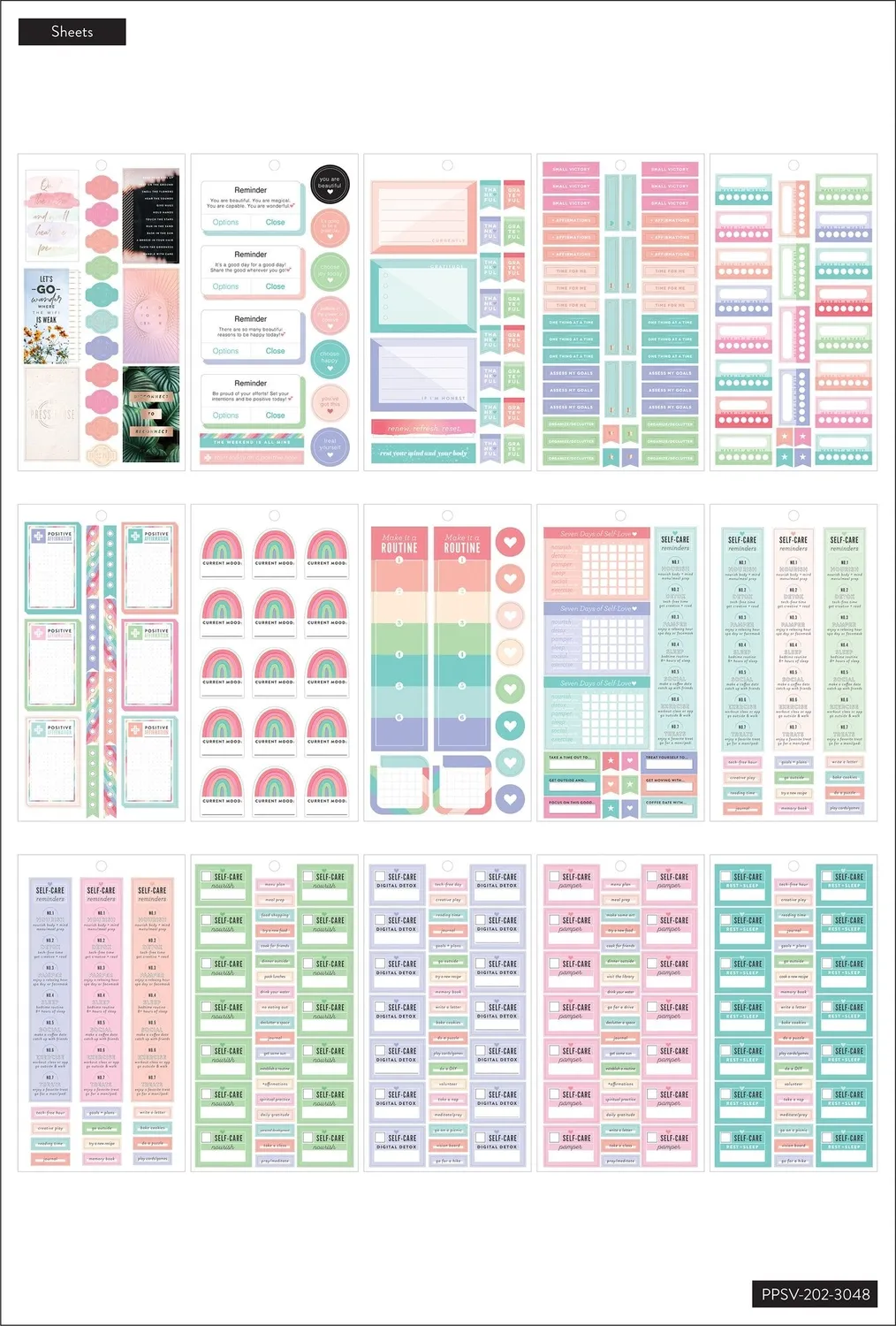 Happy Planner Mood Tracker stickers santé mentale 689 stickers