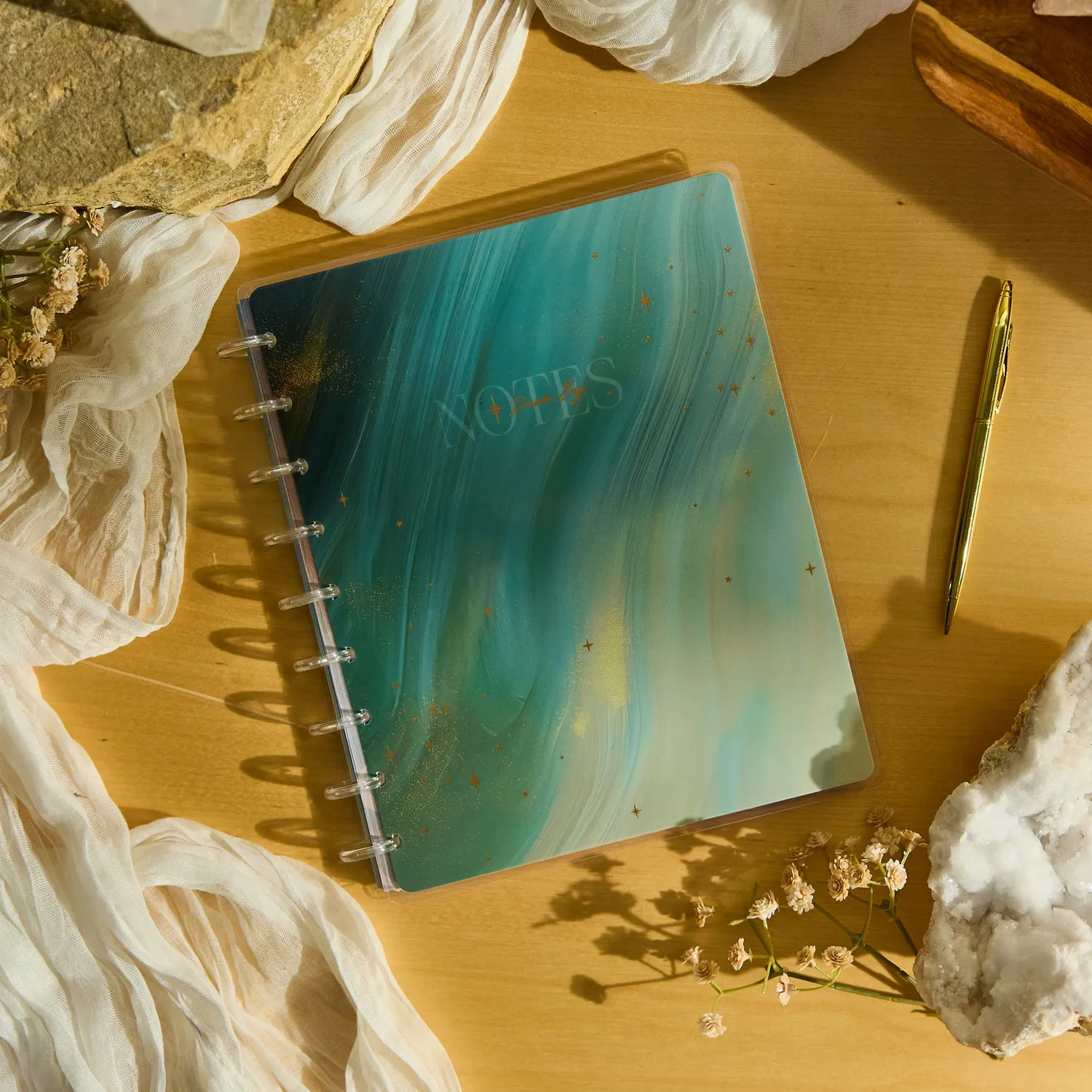 Happy Planner Starlit Glow carnet pointillé ligné classic céleste