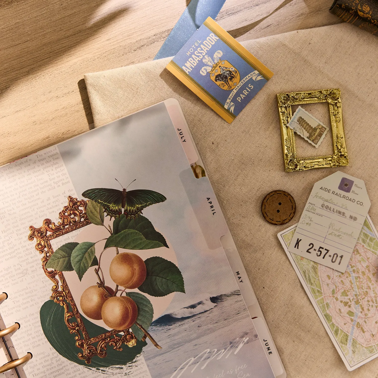 Happy Planner Crafted Collage agenda Classic horizontal 18 mois