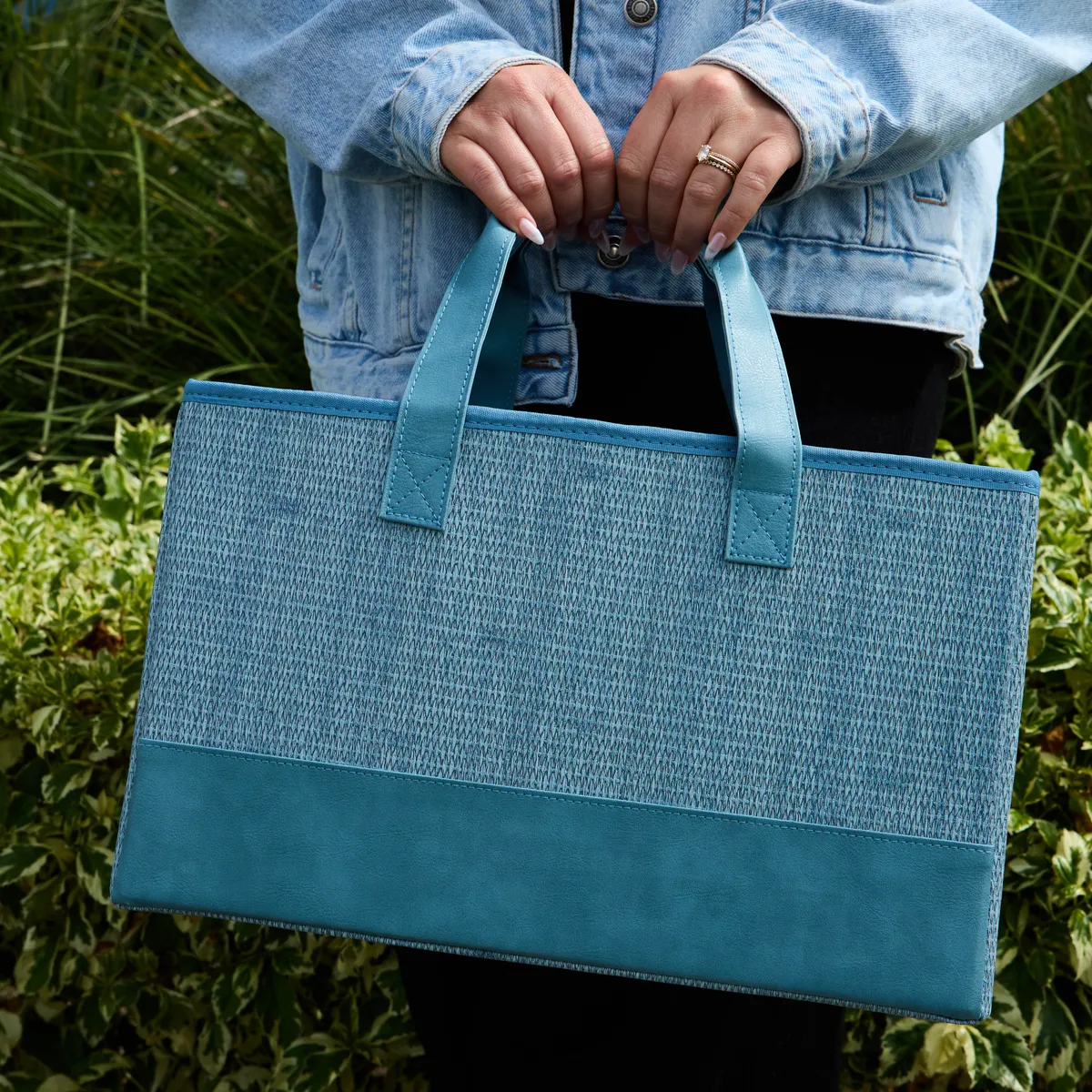 Happy Planner Slate Blue tote bag rangement agenda vegan
