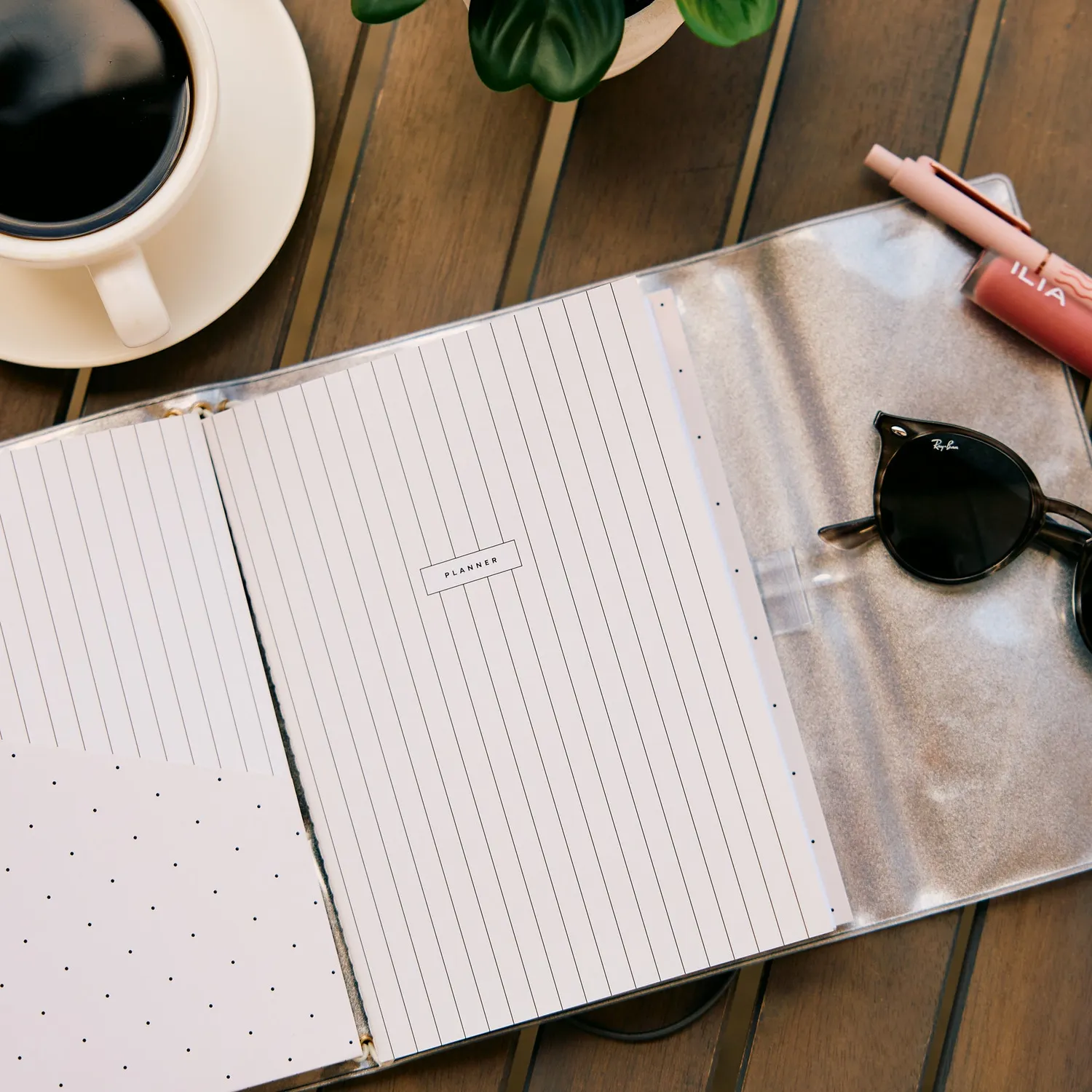 Happy Planner Frostlight Vinyl folio A5 rechargeable irisé
